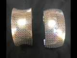 Sterling Silver Textured Synclastic Cuff Bracelet
