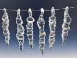 Glass Icicle Ornaments
