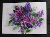 Spring Lilacs Watercolor