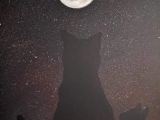 Cats Under Moonlight