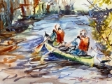 River Race in Watercolor