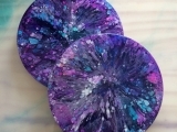 Alcohol Ink and Resin DIY Projects: Drink Coasters and Knobs