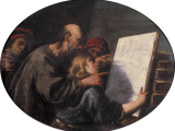 Original source: https://upload.wikimedia.org/wikipedia/commons/5/50/Pietro_della_Vecchia_-_The_master_of_mathematics.JPG Pre-Algebra Brush-Up