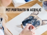 Pet Portraits in Acrylic