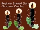 EW-11/03,04 Holidays beginners  3D stained glass creation:  candles