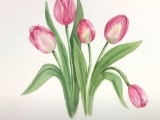 Spring Tulips Watercolor Class