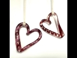 EW-02/3-4 Hanging Hearts Glassblowing