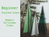 EW-12-21,22 Beginner Stained Glass-Christmas - Modern christmas trees