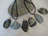 Drilled Beach Stone: Necklace and Key Ring