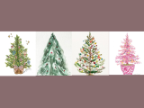 Watercolor Christmas Trees
