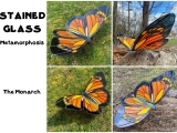 EW-05-19,20,21,26,27,28 Stained Glass Metamorphosis " the Monarch"