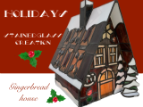 EW-11/04,11,18 12-02 Holidays stained glass creation:  3D Gingerbread House