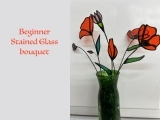 EW-04/ 20,21 2024  Beginner Stained Glass Bouquet of Poppies