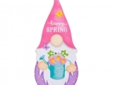 Create a “Hello Spring” Gnome Deco Mesh Wreath W24