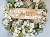 Create a “Home Sweet Home” Magnolia Deco Mesh Wreath W24