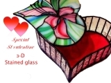 EW-02/08-09-10-11-12 3D Stained Glass St Valentine Box