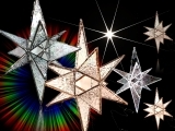 EW-11-16  3-D Stained Glass for Beginner " Magic Moravian Star"
