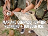 Map and Compass For Trip Planning and Outdoor Use