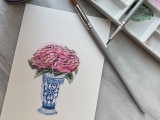 Paint and Pour - Beginner's Watercolor: Floral Still Life  