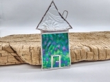 Stained Glass "Scrappy House" Ornaments  