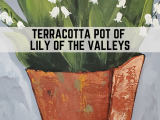 Terracotta Pot of Lilies of the Valley