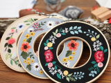 Embroidered Double Hoop Wreath