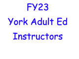 FY23 Instructors