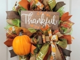 Create a Thanksgiving Deco Mesh Wreath