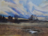 Creating Luminescent Dramatic Skies in Watercolor