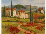 Tuscan Countryside On Canvas