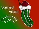 EW-12-16 Beginner Stained Glass-Christmas Pickle