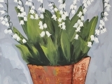 Painting Lily of the Valleys with Shirley