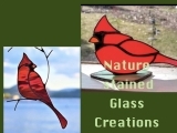 EW-08-17&18 Nature Stained Glass Creations "  The Cardinal"